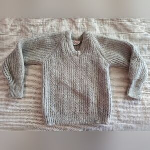 Ford Kids Light Gray Cable Knit Sweater